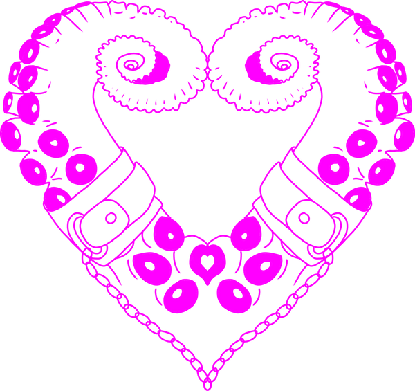 Kinky Kraken Logo (Bound tentacles in a heart shape)
